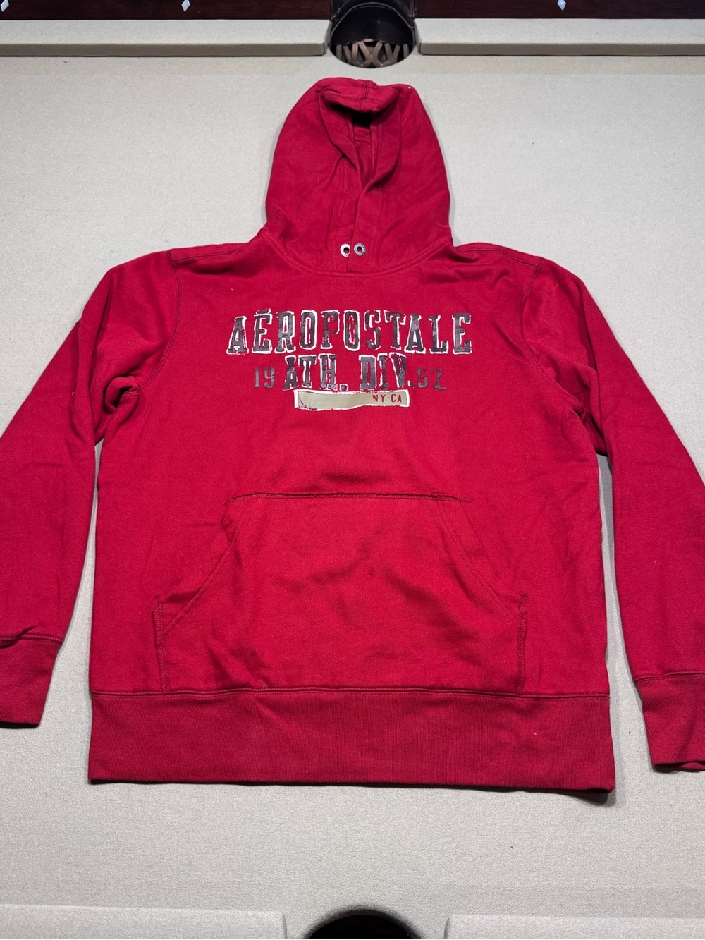 Aeropostale Y2K Men's Red Hooded Sweatshirt